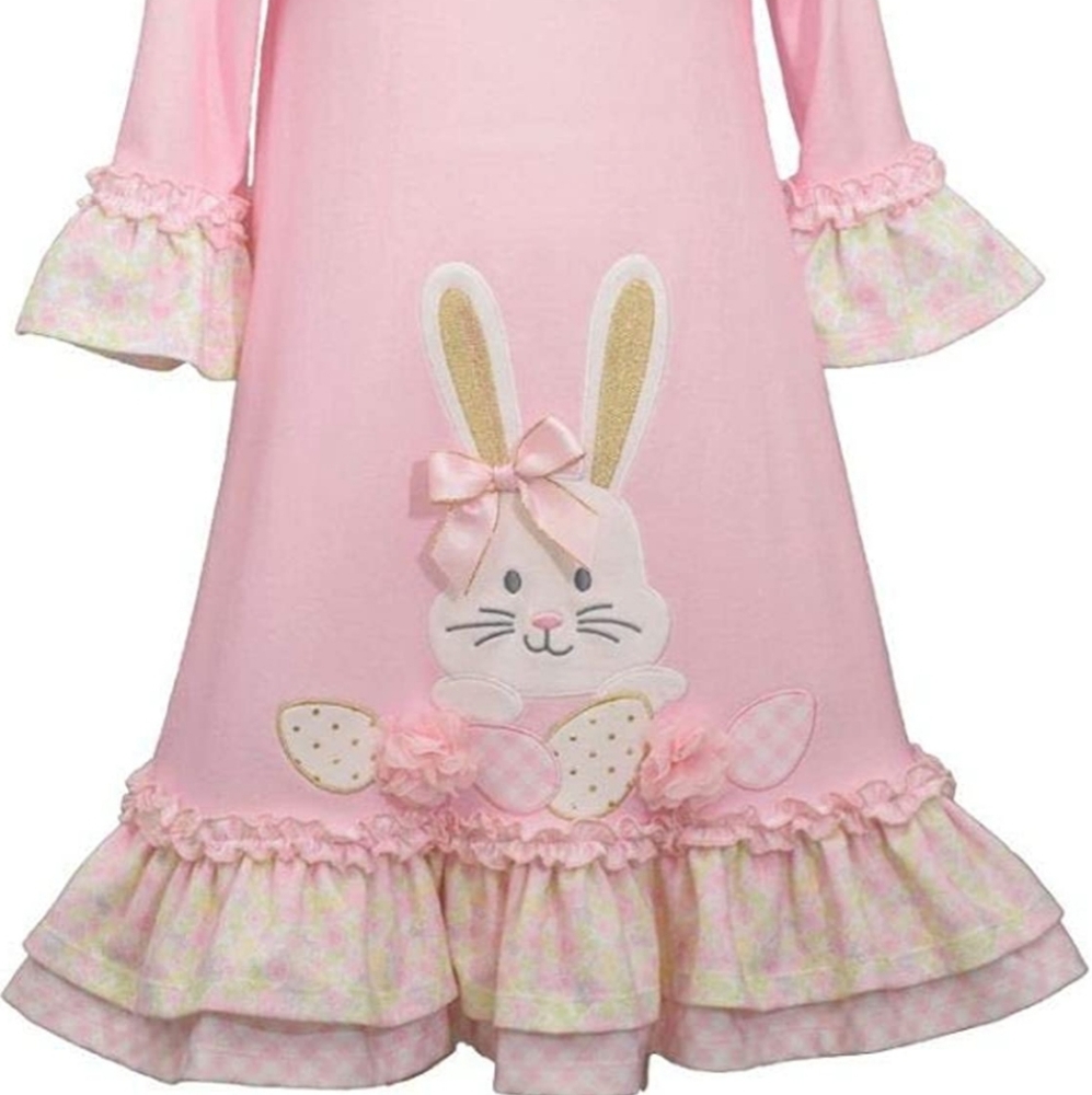 Bonnie Jean, Dress, Toddler Girls Pink Bunny Dress size 3 T